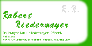 robert niedermayer business card
